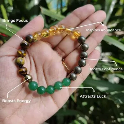 Money Magnet Bracelet - Pyrite & Green Aventurine Healing