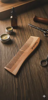 Wave Lily Neem Wood Comb - Eco-Friendly Hair Care - image 1