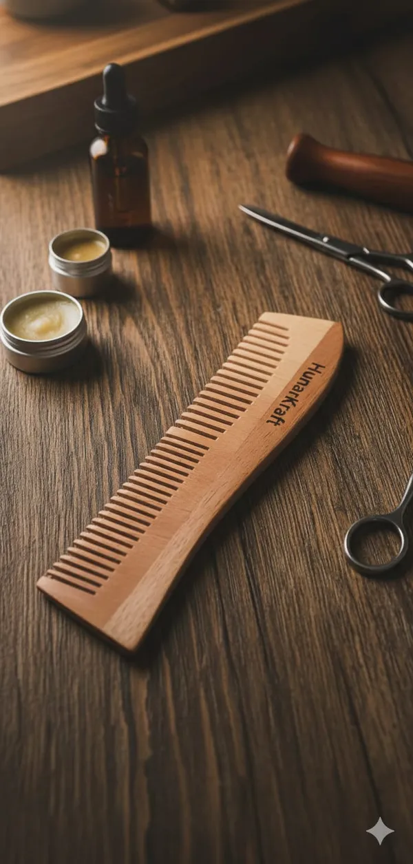Wave Lily Neem Wood Comb - Eco-Friendly Hair Care