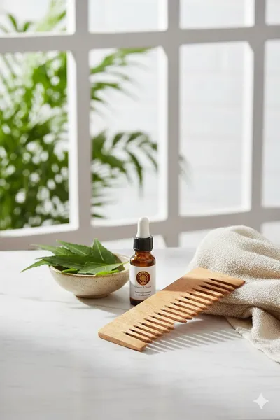 Wide Tooth Neem Wood Shampoo Comb - Hair Detangler