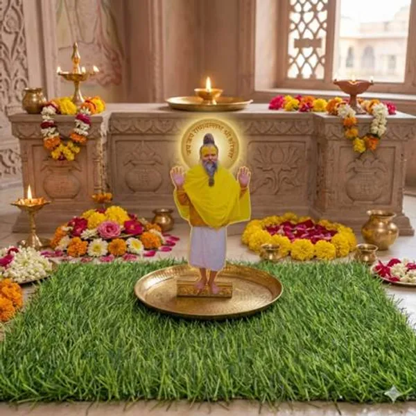 Premanand Ji Maharaj Wooden Photo Cutout for Temple