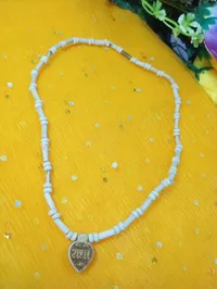 Tulsi Mala with Radha Naam Heart Pendant - image 1