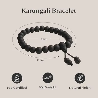 Karungali Malai Bracelet - Lab Certified Ebony Wood