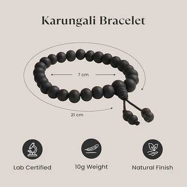 Karungali Malai Bracelet - Lab Certified Ebony Wood